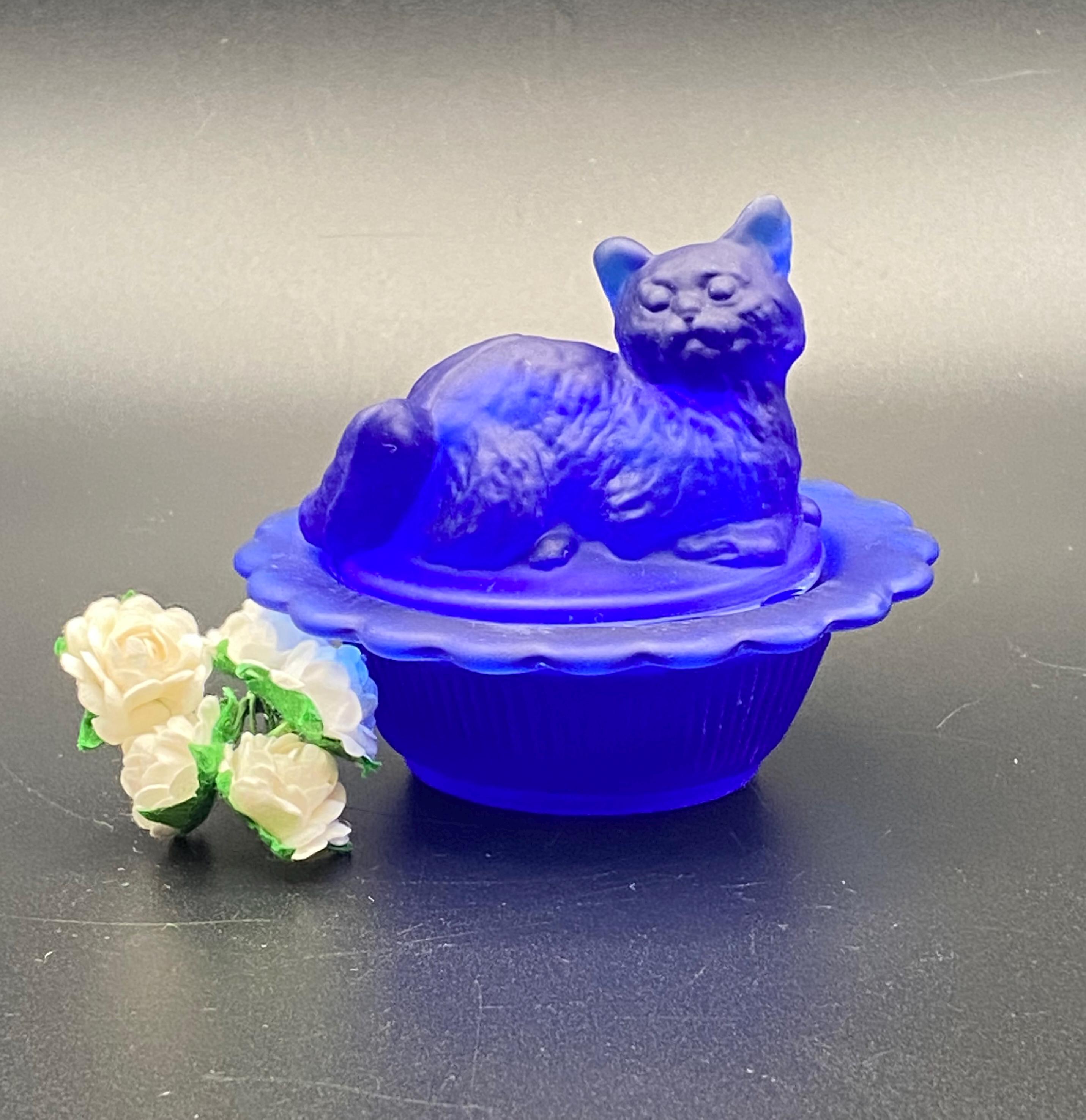 Glass Cat on Nest - Etsy
