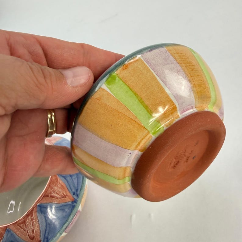 Zestaw do herbaty MacKenzie-Childs Whimsical Ceramic Tea Set Imrie Pattern Wallcourt HTF 6-częściowy zdjęcie 15