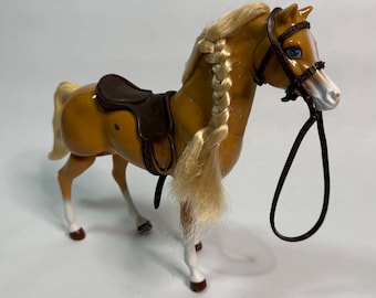 Poupée Barbie Cheval Dallas Golden Palomino Mattel 1980 Vintage Années 80