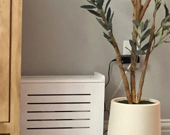 Wooden Router Shelf Wall Mount WiFi Router Storage Box | Modem Cable Router | Cable Management Box | Cable Organizer Box | Wire Management