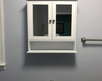 Wooden Bathroom Medicine Cabinet with Mirror | Wall Mount Cabinet | Handmade Cabinet | Medicine Storage | Bathroom Cabinet | Kitchen Cabinet