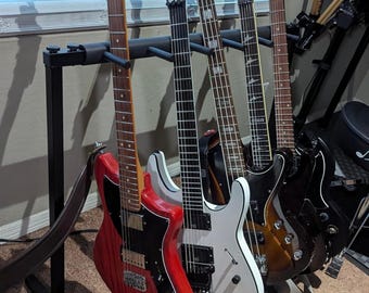Metal Foldable 5-Guitar Stand Rack | Guitar Storage | Multi Guitar | Furniture Guitar | Guitar Holder | Display Case | Guitar Hanger