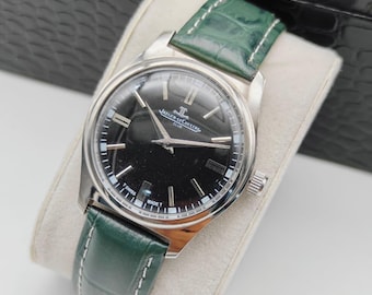 Vintage Jaeger Le-Coultre Club Manual winding Men's Wrist Watch Black Watch