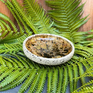 Handgjord keramikskål med Kīlauea-basaltpimpsten | Vulkanisk keramik från Hawaii | Glaserad invändig stengodsskål