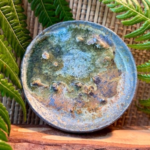 Kilauea Volcanic Ash Ceramic Dish | Sea Glass and Hawaiian Lava Art Display