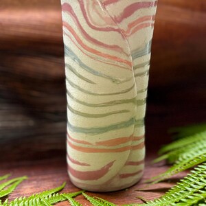 Nerikomi Ceramic Vase | Handbuilt Layered Clay Vase | One-of-a-Kind Sculptural Pottery