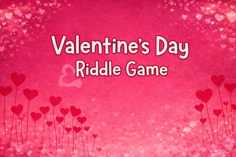Valentines Day Riddles Game Printable - Fun Couples & Party Activity ...