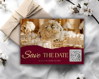 Animated Save The Date Video Invitation Template, Electronic Save the Date Digital Download, Editable in Canva, Instant Download