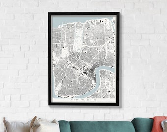 New Orleans Map | New Orleans Map Print | New Orleans Map Wall Art | New Orleans Map Poster | New Orleans Art Print | New Orleans Gift