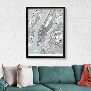 New York Stadtplan | New York City Karte Poster | New York City Karte Wandkunst | New York City Karte Poster | New York Kunstdruck | Geschenk