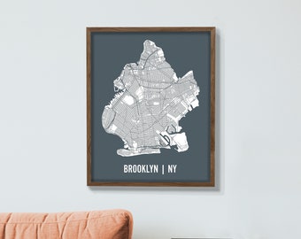 Brooklyn Map Print| Brooklyn Map Wall Art| Brooklyn Map Art | Map of Brooklyn | Brooklyn Art Print | Brooklyn Home Decor | Brooklyn Gifts