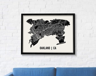 Oakland Map | Oakland Wall Art | Oakland Neighborhood Print | Oakland Art | Oakland Poster | Oakland California Wall Art