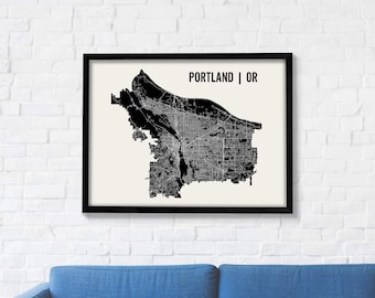 Portland Map | Portland Wall Art | Portland Neighborhood Print | Portland Art | Portland Poster | Portland Oregon Wall Art