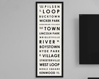 Chicago Typography | Chicago Neighborhood Print | Chicago Illinois Art | Chicago Typography Wall Art | Chicago Neighborhood Poster