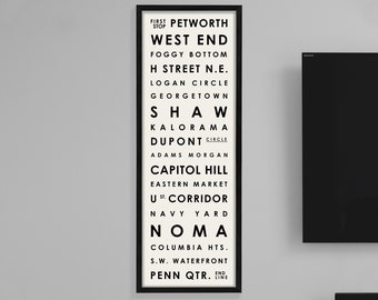 Washington DC Typography | Washington DC Neighborhood Print | Washington DC Art | Washington dc Typography Wall Art | Washington dc Poster