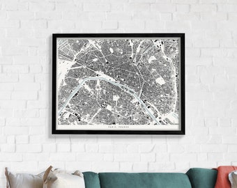 Paris Map | Paris Map Print | Paris Map Wall Art | Paris Map Poster | Paris Art Print | Paris Gift