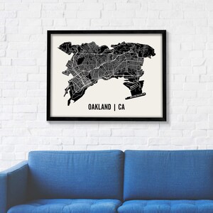 Oakland Map | Oakland Wall Art | Oakland Neighborhood Print | Oakland Art | Oakland Poster | Oakland California Wall Art