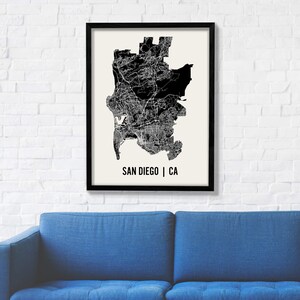 San Diego Map | San Diego Wall Art | San Diego Neighborhood Print | San Diego Art | San Diego Poster | San Diego California Wall Art