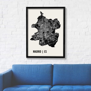 Madrid Map | Madrid Wall Art | Madrid Neighborhood Print | Madrid Art | Madrid Poster | Madrid Spain Wall Art | Madrid Map Art