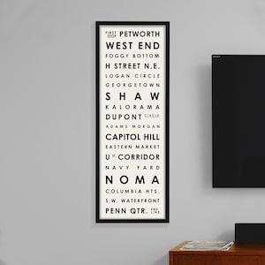 Washington DC Typografie | Washington DC Viertel Poster | Washington DC Kunst | Washington DC Typografie Wandkunst | Washington DC Poster