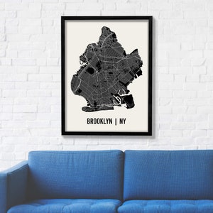 Brooklyn Map | Brooklyn Wall Art | Brooklyn Neighborhood Print | Brooklyn Art | Brooklyn Poster | Brooklyn New York Wall Art