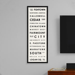 Philadelphia Typography | Philadelphia Neighborhood Print | Philadelphia Art | Philadelphia Wall Art | Philadelphia Neighborhood Poster