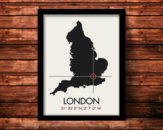 London Map Print London Map Art London Print London Gift | Etsy
