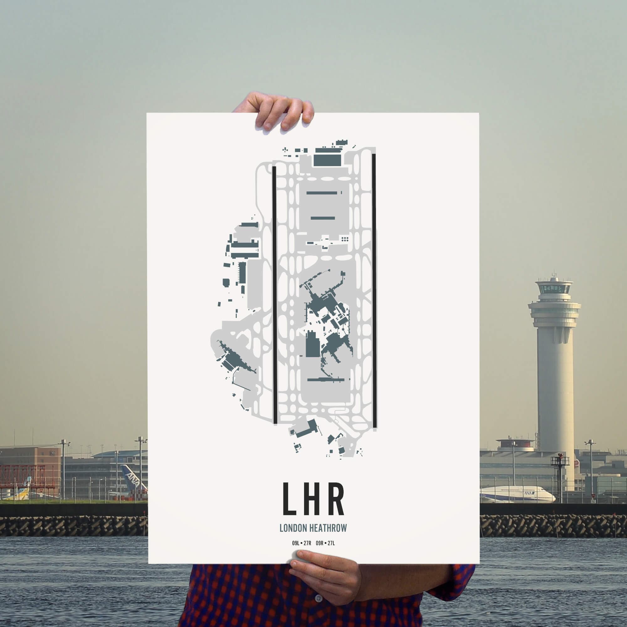 Wall Art Heathrow Airport UK Etsy - Map Print London