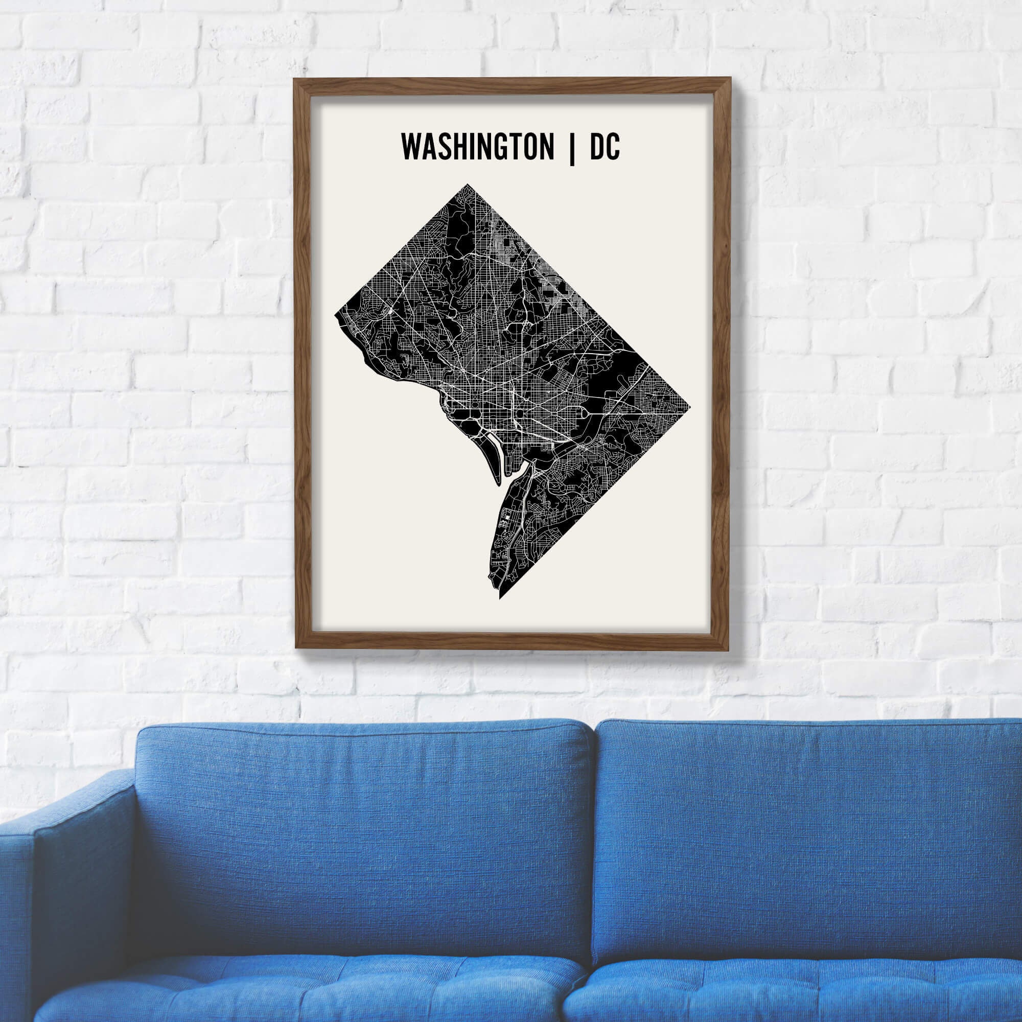Washington DC Map | Washington DC Wall Art | Washington DC Neighborhood ...