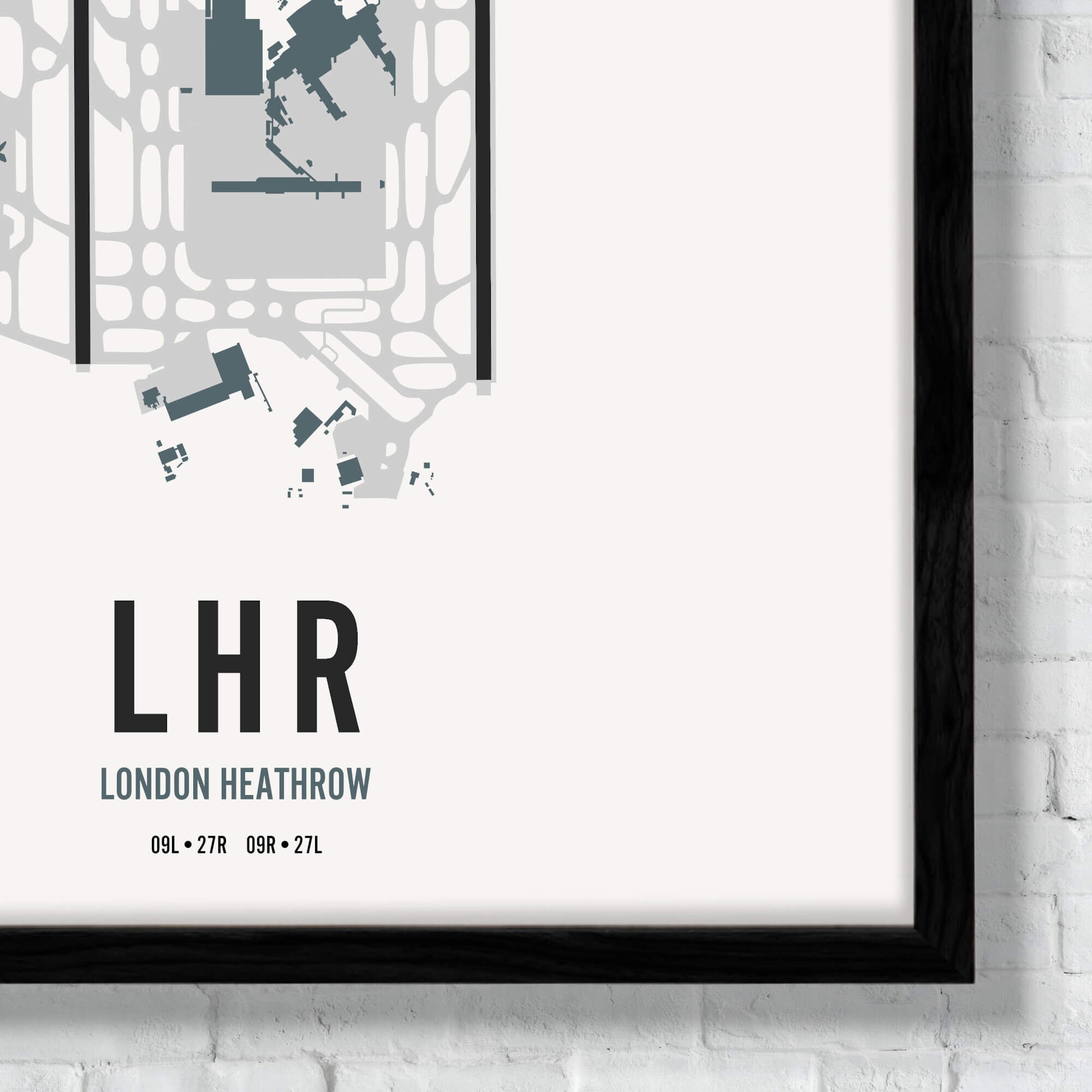 London Heathrow Airport Map Wall Art Print - Etsy UK