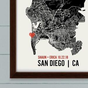 Personalized San Diego City Map Art Print - Custom Run Modern Wall ...