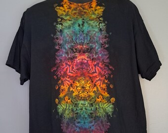 Adults 2X-Large Handmade Black Reverse Totem Tie-Dye Shirt. | By: Morning Dew