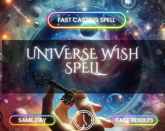 Incantesimo del desiderio dell'universo - Allineamento universale, fiducia nella manifestazione e intenzione sacra / Kit di incantesimi digitali personalizzati