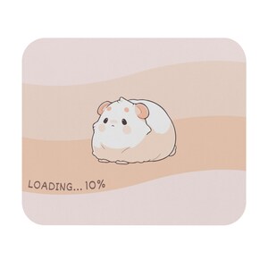 Mollige hamster Loading 10% muismat | Leuke computerbureaumat