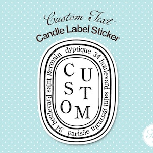 Personalized Candle Label Sticker, Parisian Wedding Design, Custom Vinyl Decal, Minimal Aesthetic Sticker, Bridesmaid Maid of Honor Gift