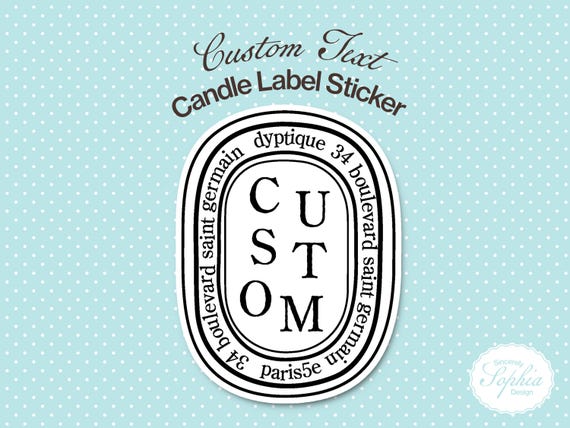 Personalized Candle Label Sticker, Parisian Wedding Design, Custom Vinyl Decal, Minimal Aesthetic Sticker, Bridesmaid Maid of Honor Gift