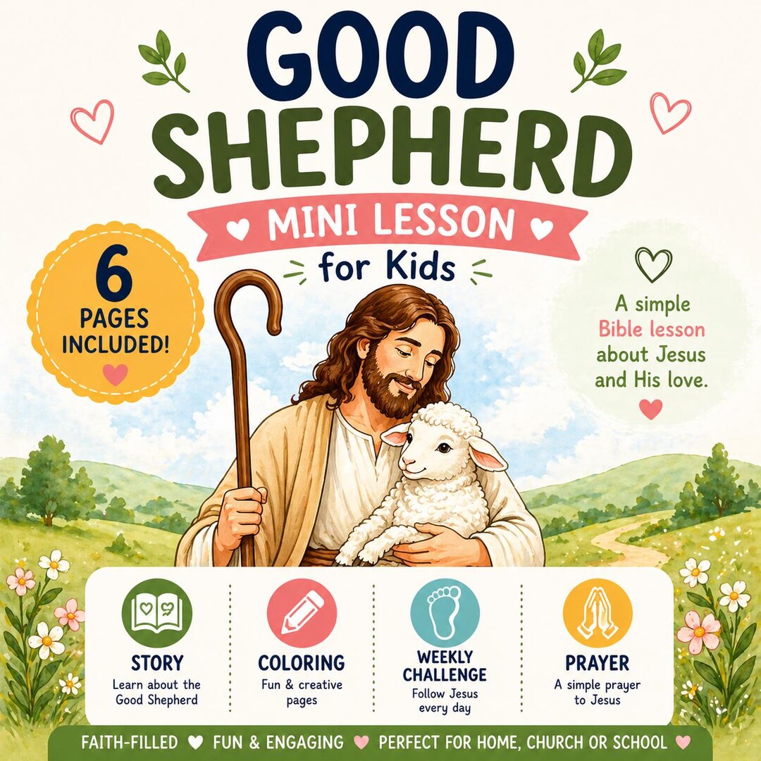 Good Shepherd Sunday Activity for Kids | John 10 Printable, Bible ...