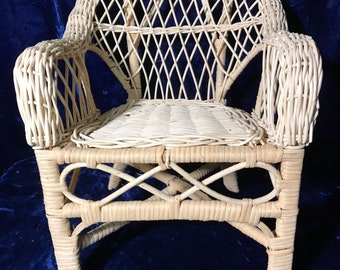 american girl doll wicker table and chairs