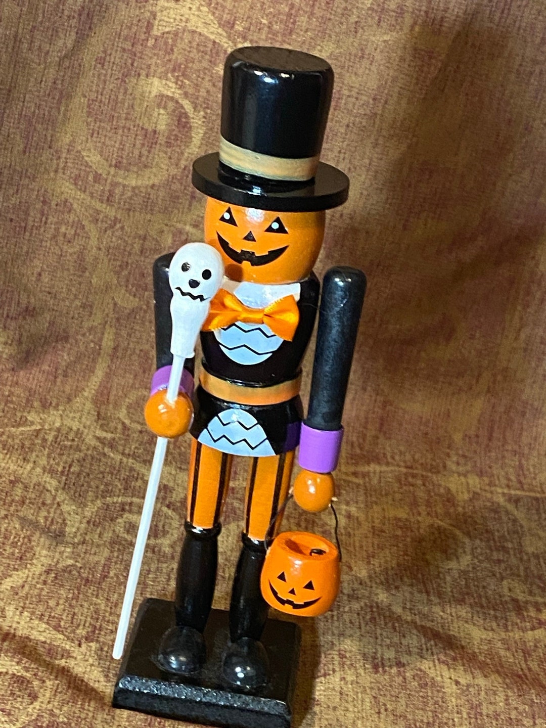 Halloween PUMPKIN MAN NUTCRACKER8.5 Wooden Decorationnew Etsy