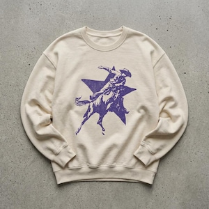 Rodeo Cowboy Bucking Bronco Crewneck Sweatshirt