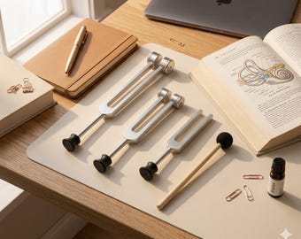 Handmade Tuning Forks Set for Sound Therapy | Meditation | Chakra Balance | Wellness Tools