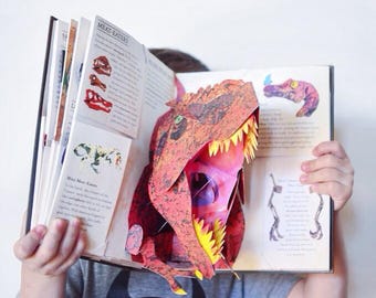 3D Dinosaurier Pop‑Up Buch | Interaktives Pädagogisches Geschichtenbuch für Kinder