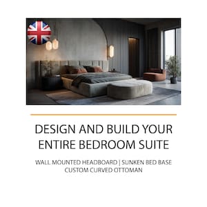 DIY Upholstered Headboard, Bed Base & Ottoman Metric Bundle – Bedroom Furniture Build Guides | Beginner Woodworking PDF