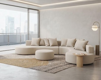 Sao Paulo Curved Sofa CNC DXF Files | CNC Furniture Templates | Digital Download
