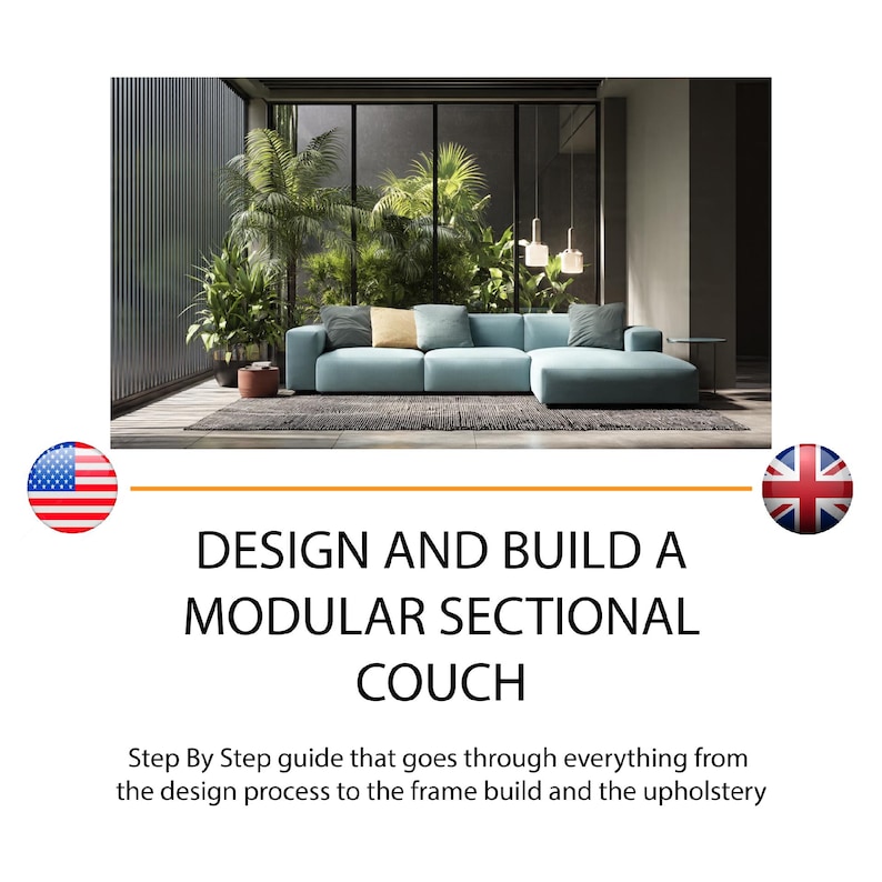 DIY Modular Sectional Couch Design And Build Guide – Sofa Frame, Foam and Upholstery Step by Step (PDF) image 2
