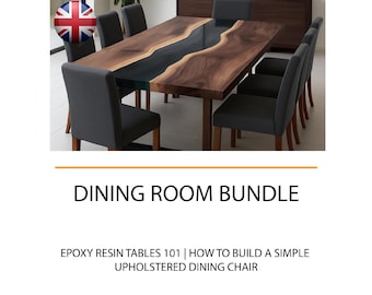 DIY Dining Room Suite Metric Bundle - Resin Tables 101 + Upholstered Dining Chair Guide (PDF)
