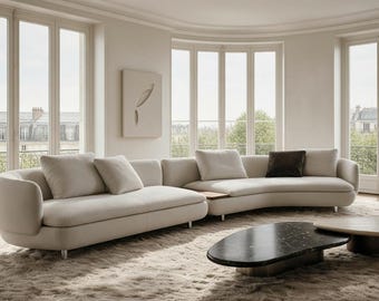 Lisbon Curved Sofa CNC DXF Files | CNC Furniture Templates | Digital Download