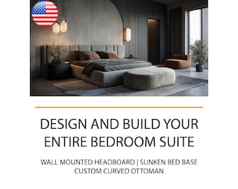 DIY Upholstered Headboard, Bed Base & Ottoman Imperial Bundle – Bedroom Furniture Build Guides | Beginner Woodworking PDF