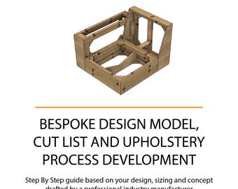 Custom Upholstered Furniture Design | 3D Frame Model + Upholstery Plan | Custom Couch, Chair, Ottoman Build Guide | Made-to-Order Plans