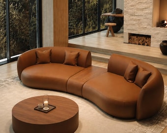 Lagos Curved Sofa CNC DXF Files | CNC Furniture Templates | Digital Download